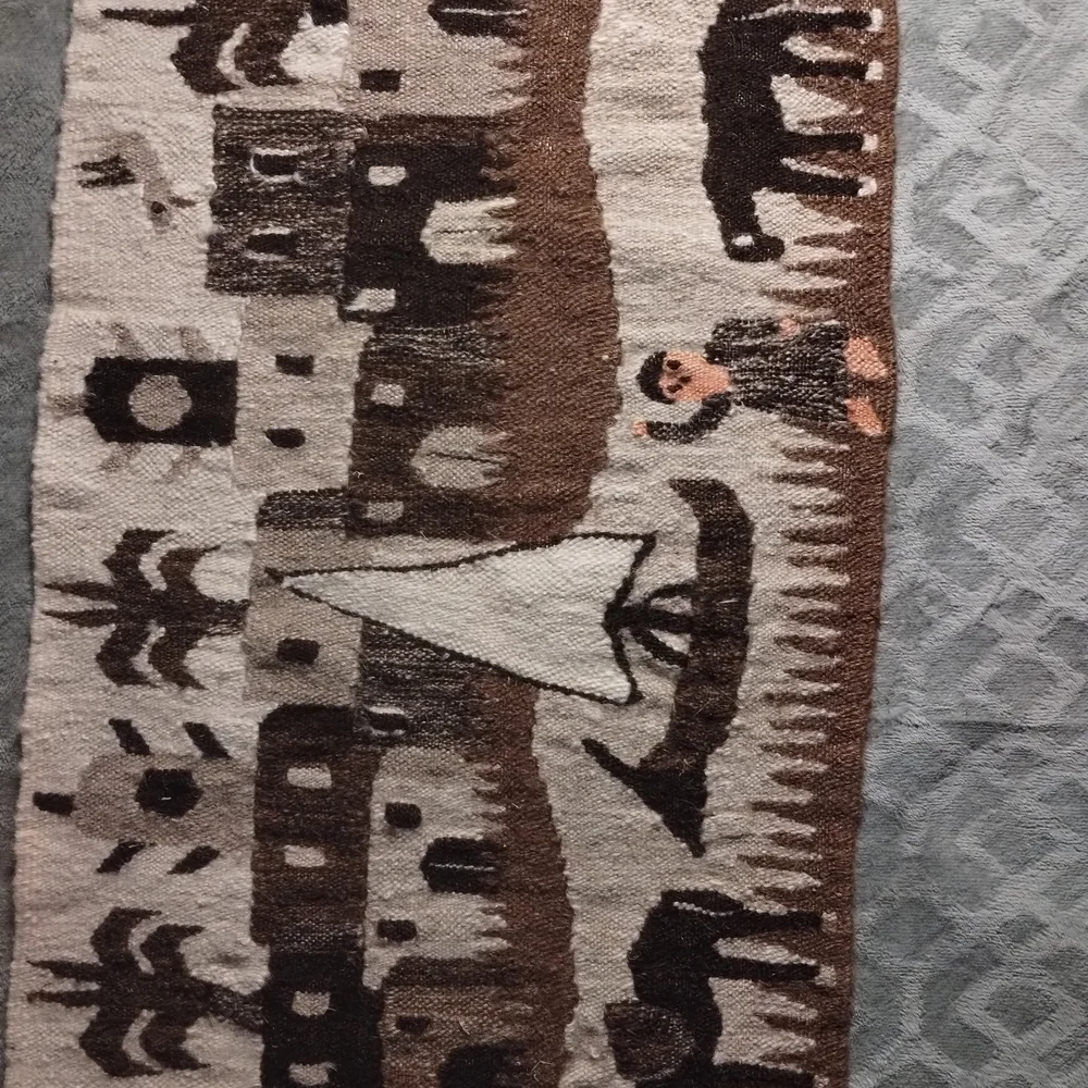 Hand Crafted Brown and Cream Artistic Door Mat